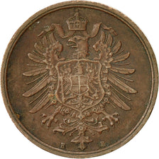 GERMANY - EMPIRE, Wilhelm I, 2 Pfennig, 1874, Vienne, EF(40-45), Copper, KM:2