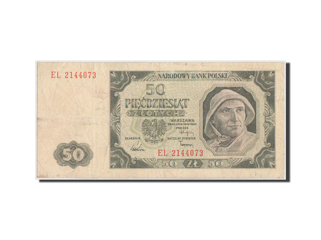 Billete, 50 Zlotych, 1948, Polonia, BC+