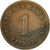 Coin, GERMANY - EMPIRE, Wilhelm II, Pfennig, 1896, Karlsruhe, EF(40-45), Copper