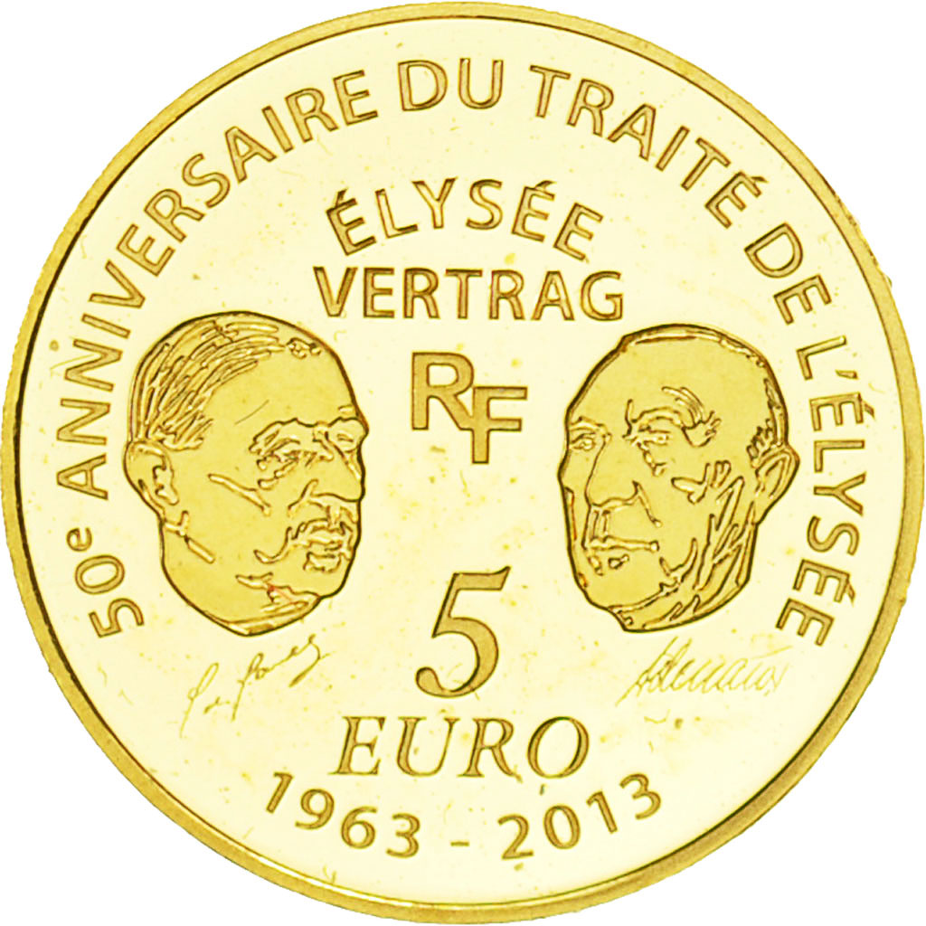 Coin, France, 5 Euro, 2013, MS(63), Gold, KM:2092