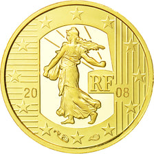 France, 5 Euro, 2008, MS(63), Gold, KM:1538