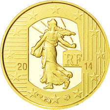 Munten, Frankrijk, 5 Euro, 2014, UNC-, Goud