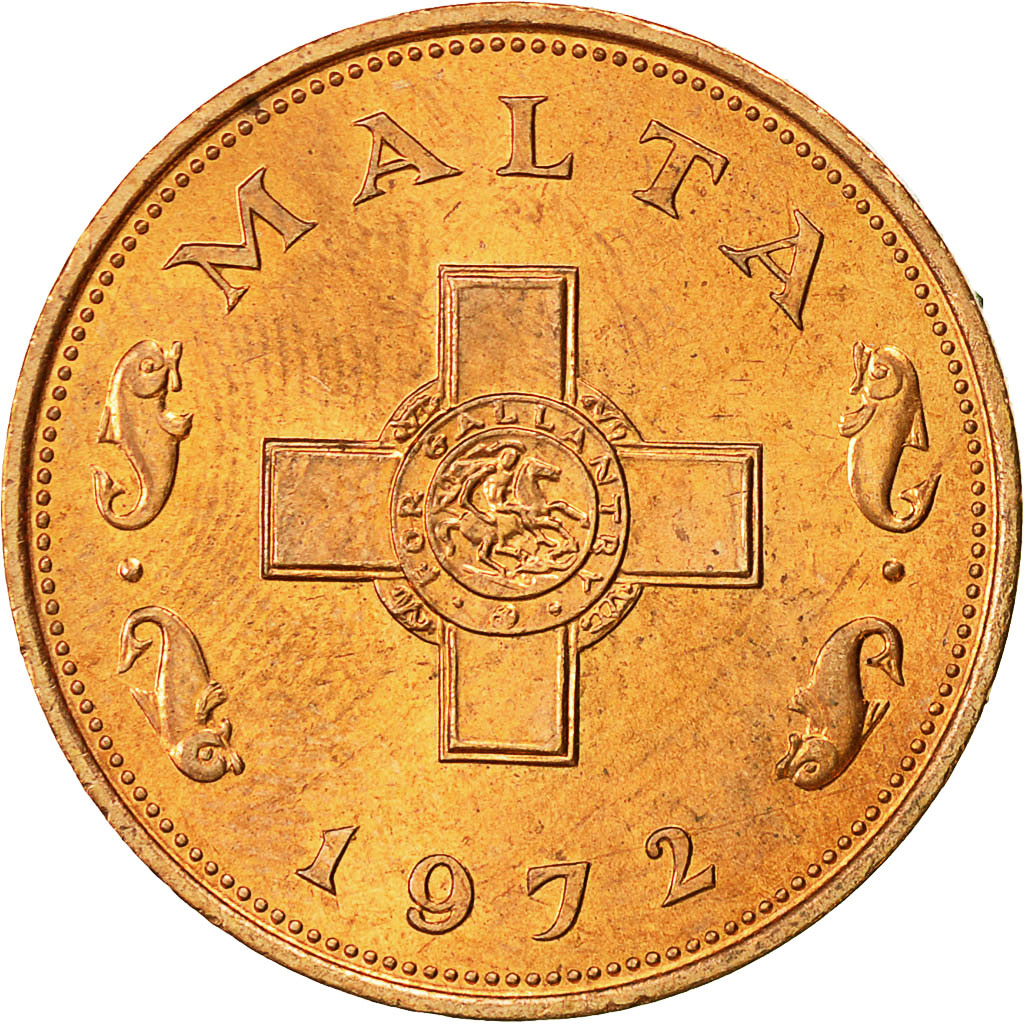 Moneda, Malta, Cent, 1972, British Royal Mint, SC, Bronce, KM:8