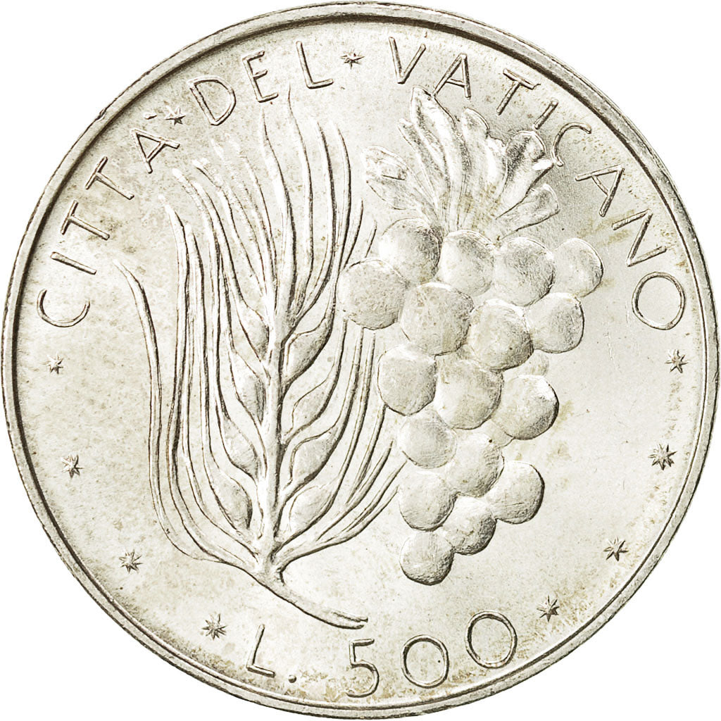 Moneta, CITTÀ DEL VATICANO, Paul VI, 500 Lire, 1975, Roma, SPL, Argento, KM:123