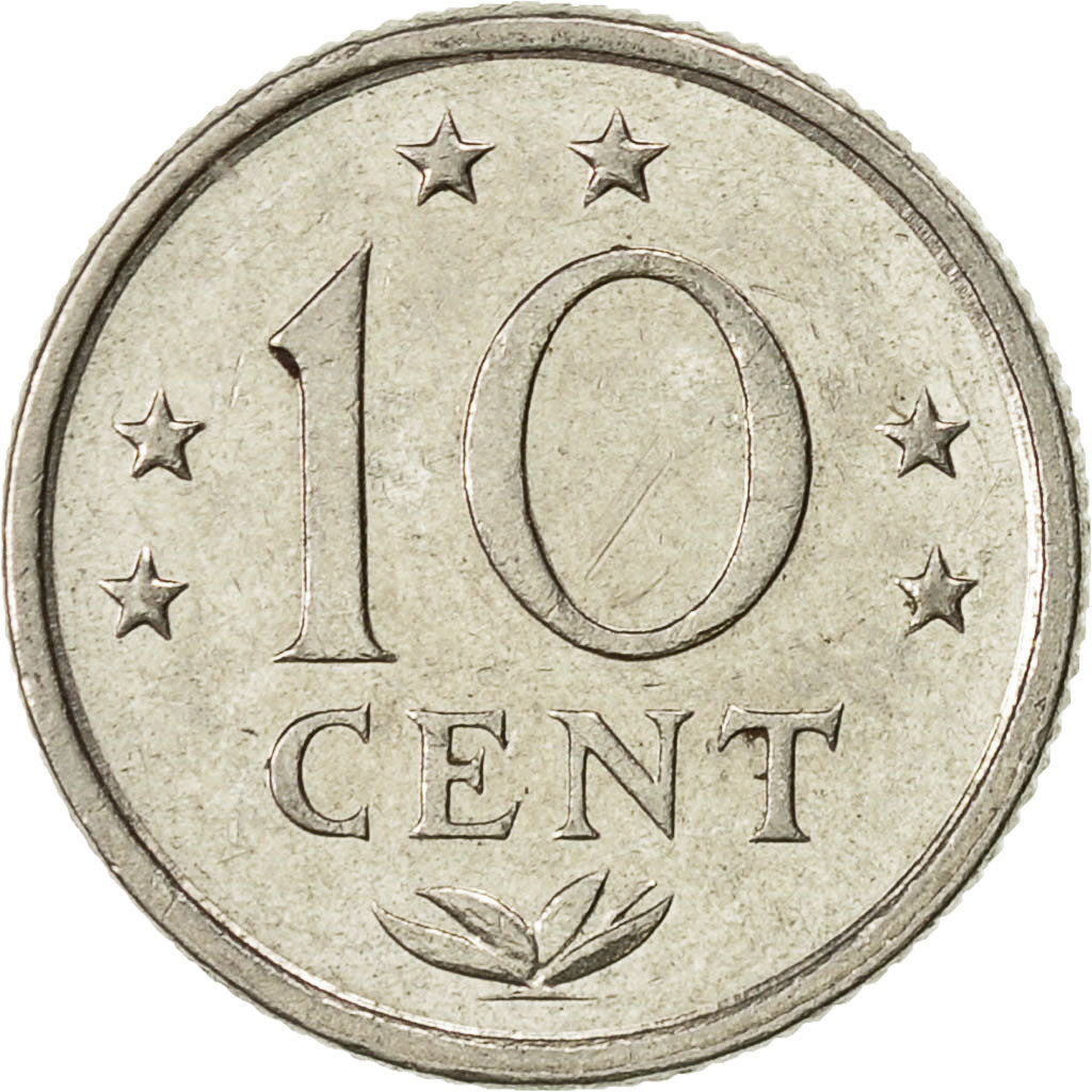 Coin, Netherlands Antilles, Juliana, 10 Cents, 1978, AU(50-53), Nickel, KM:10
