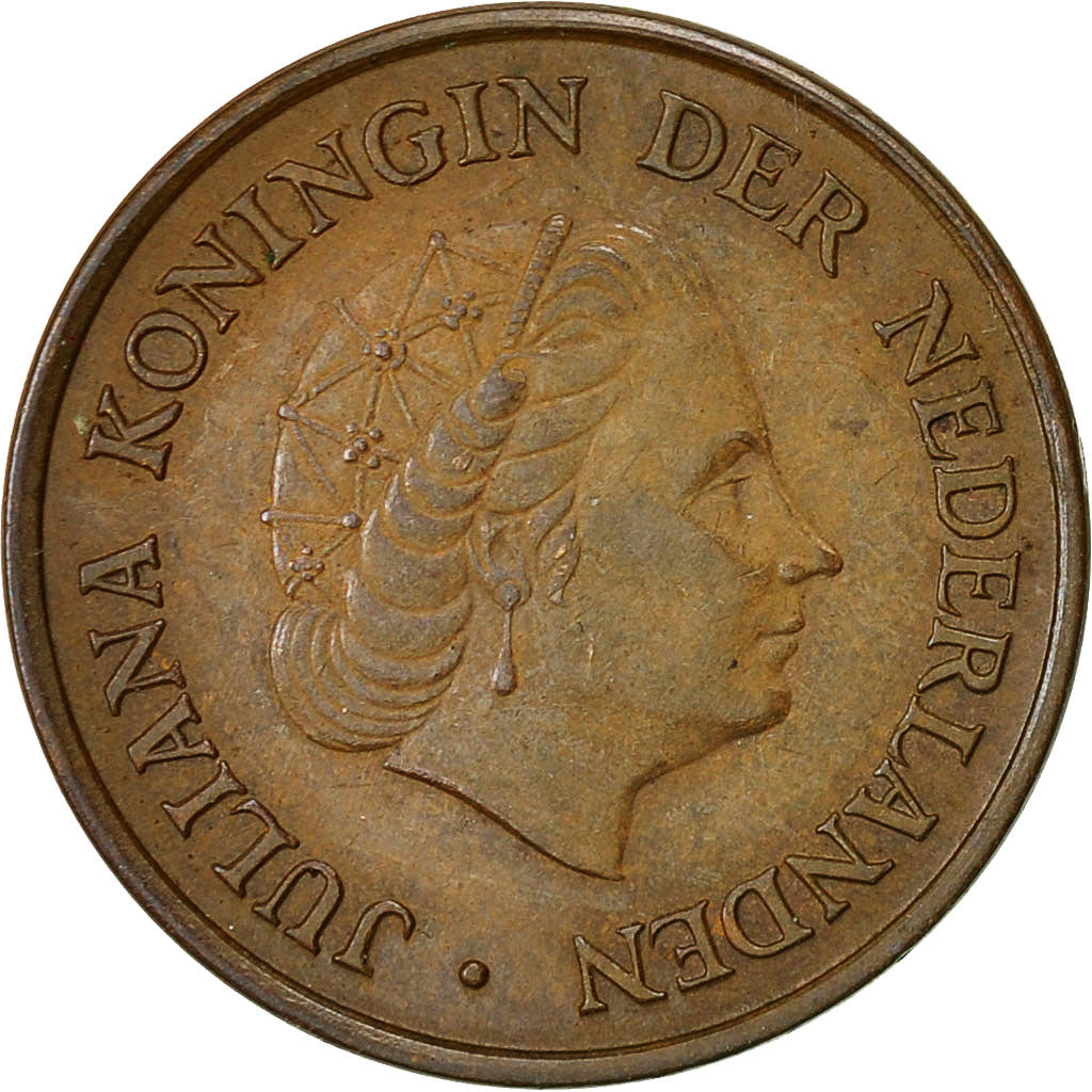 Moneta, Paesi Bassi, Juliana, 5 Cents, 1974, BB, Bronzo, KM:181