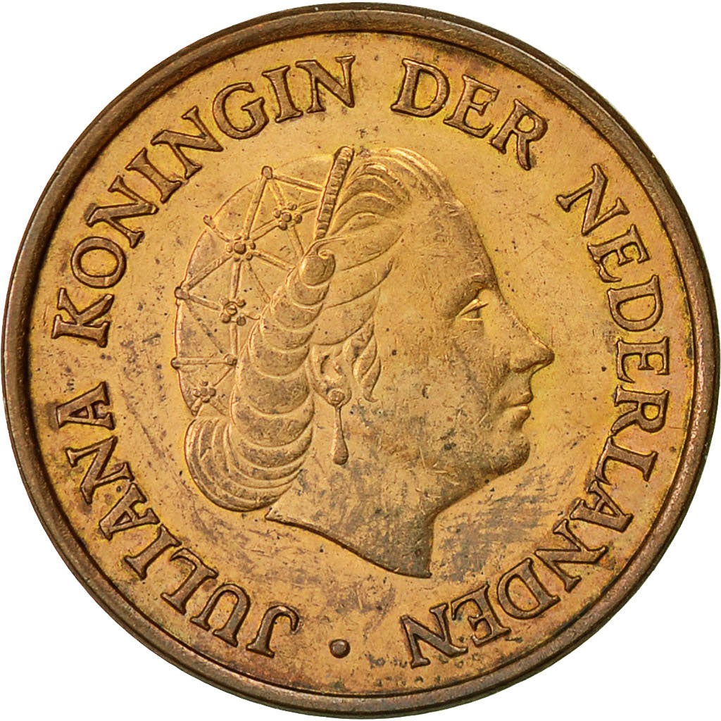 Coin, Netherlands, Juliana, 5 Cents, 1955, EF(40-45), Bronze, KM:181