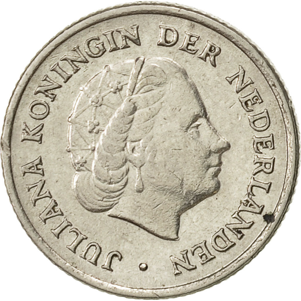 Moneta, Holandia, Juliana, 10 Cents, 1954, EF(40-45), Nikiel, KM:182