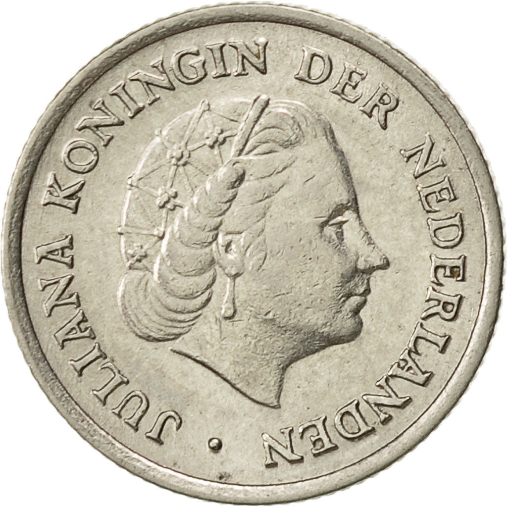 Monnaie, Pays-Bas, Juliana, 10 Cents, 1956, TTB, Nickel, KM:182