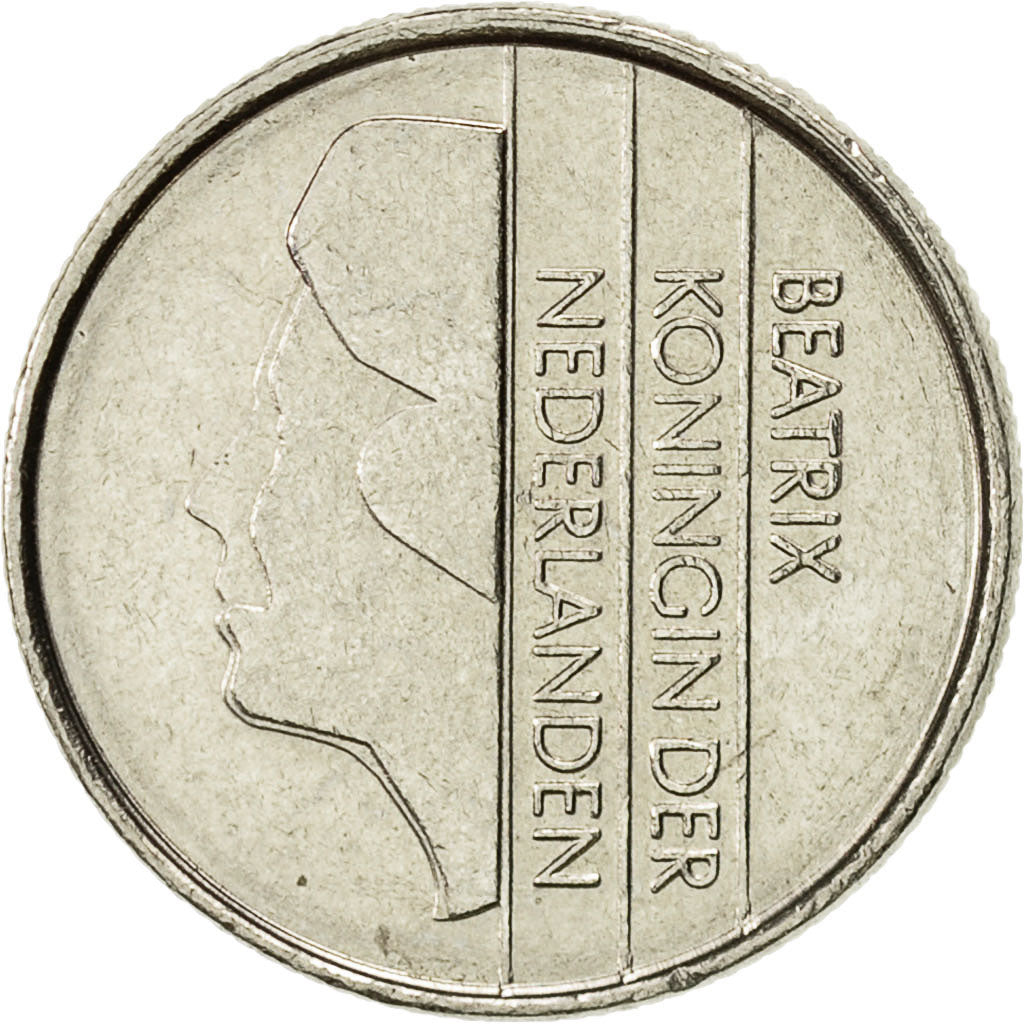 Coin, Netherlands, Beatrix, 10 Cents, 1983, AU(50-53), Nickel, KM:203