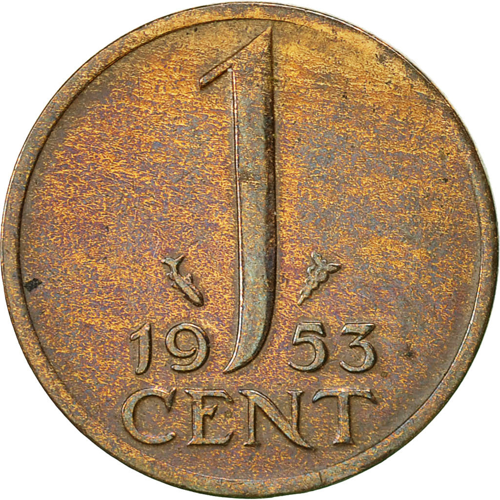 Münze, Niederlande, Juliana, Cent, 1953, SS, Bronze, KM:180