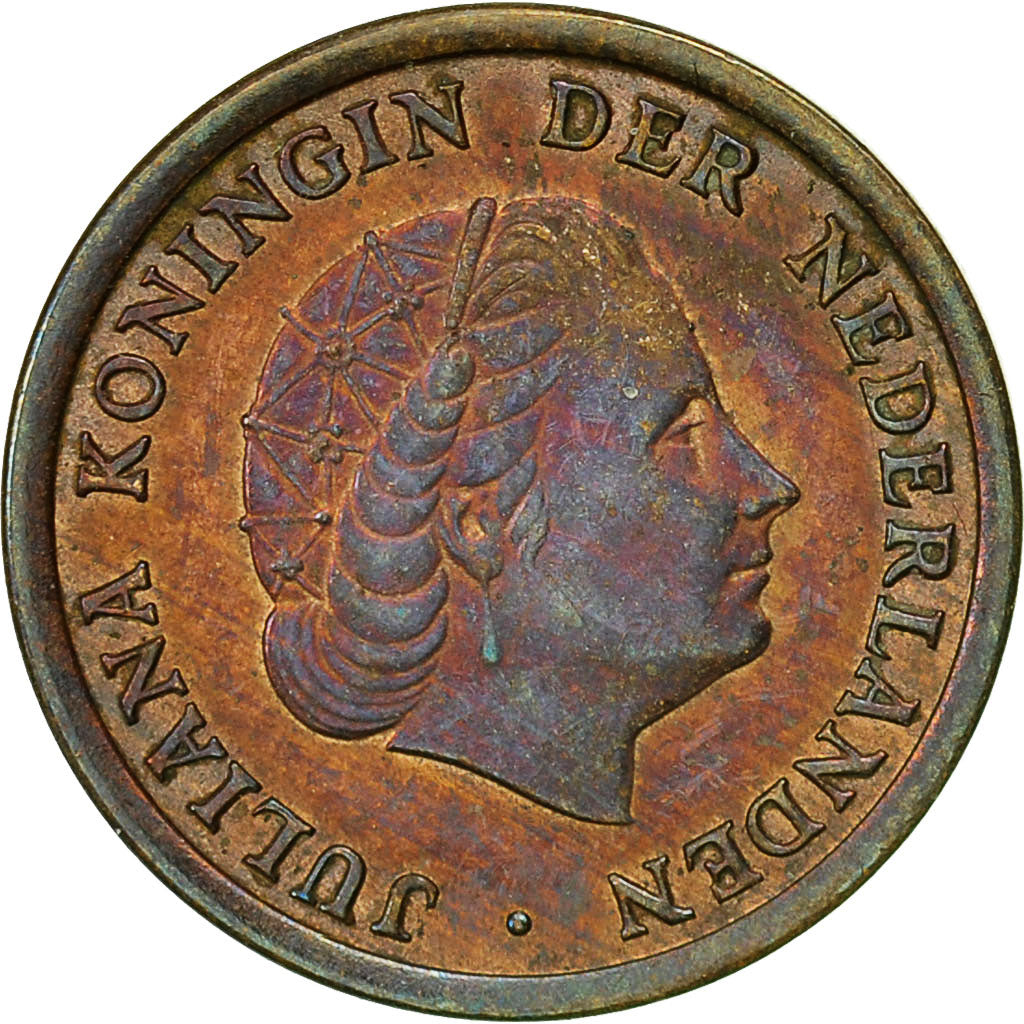 Coin, Netherlands, Juliana, Cent, 1965, EF(40-45), Bronze, KM:180