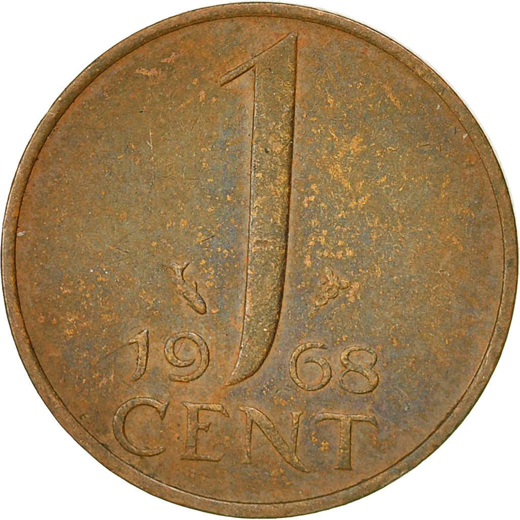 Monnaie, Pays-Bas, Juliana, Cent, 1968, TTB, Bronze, KM:180