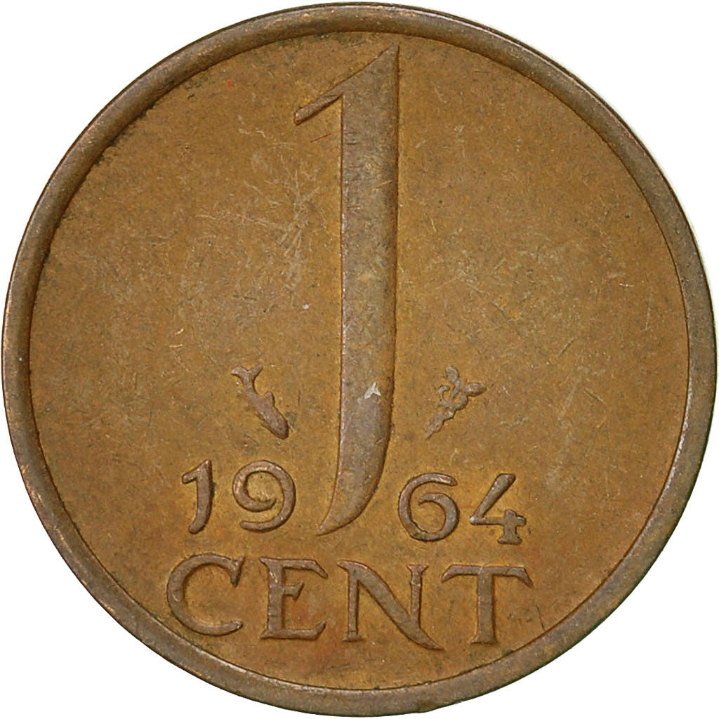 Moneta, Paesi Bassi, Juliana, Cent, 1964, BB, Bronzo, KM:180