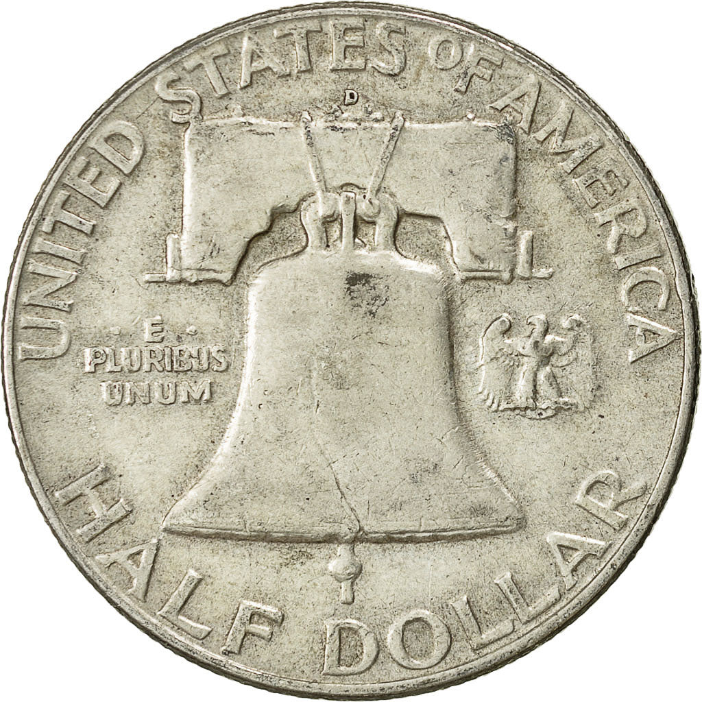 Coin, United States, Franklin Half Dollar, Half Dollar, 1960, U.S. Mint, Denver