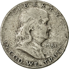 Münze, Vereinigte Staaten, Franklin Half Dollar, Half Dollar, 1951, U.S. Mint