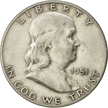 Coin, United States, Franklin Half Dollar, Half Dollar, 1951, U.S. Mint, San