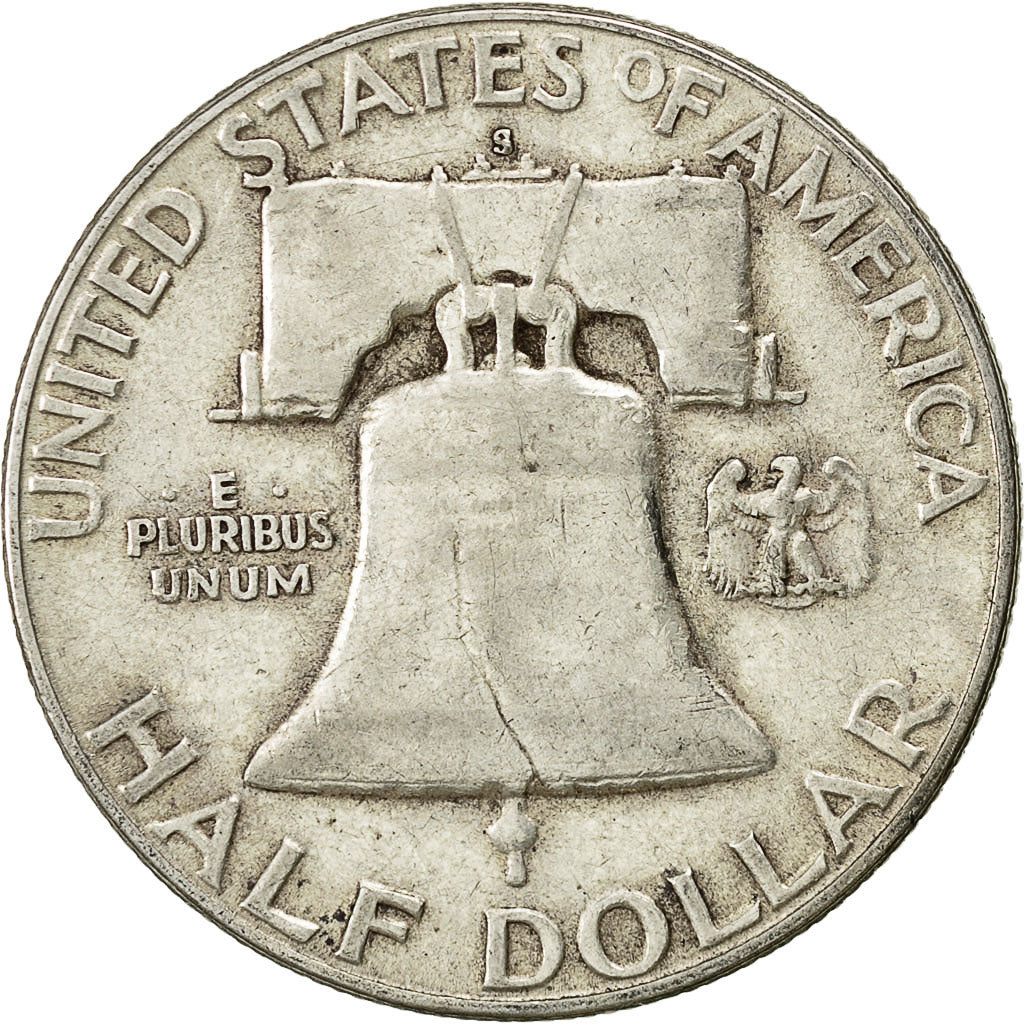 Coin, United States, Franklin Half Dollar, Half Dollar, 1951, U.S. Mint, San
