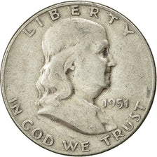 Coin, United States, Franklin Half Dollar, Half Dollar, 1951, U.S. Mint, San