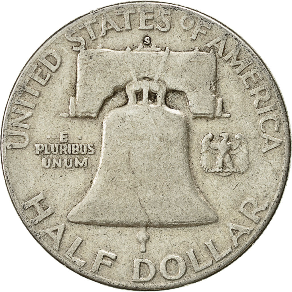 Coin, United States, Franklin Half Dollar, Half Dollar, 1951, U.S. Mint, San