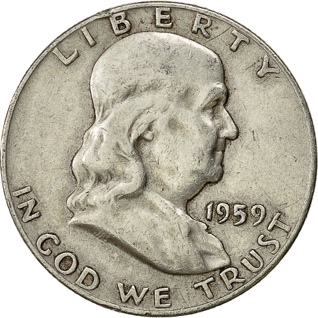 Münze, Vereinigte Staaten, Franklin Half Dollar, Half Dollar, 1959, U.S. Mint