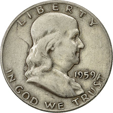 Estados Unidos, Franklin Half Dollar, Half Dollar, 1959, U.S. Mint, Denver, MBC