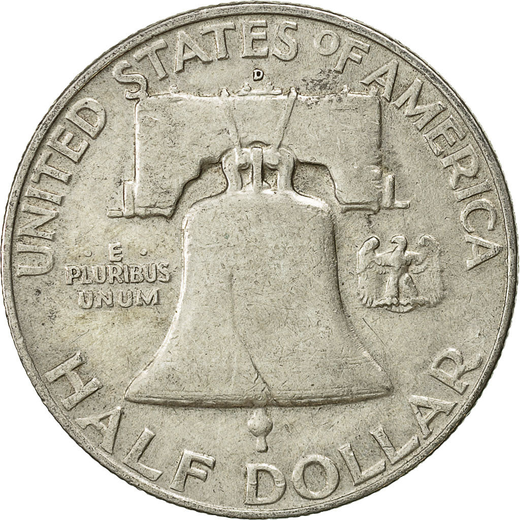 Coin, United States, Franklin Half Dollar, Half Dollar, 1959, U.S. Mint, Denver