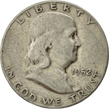 Coin, United States, Franklin Half Dollar, Half Dollar, 1952, U.S. Mint, San