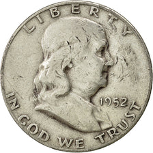 Coin, United States, Franklin Half Dollar, Half Dollar, 1952, U.S. Mint, San