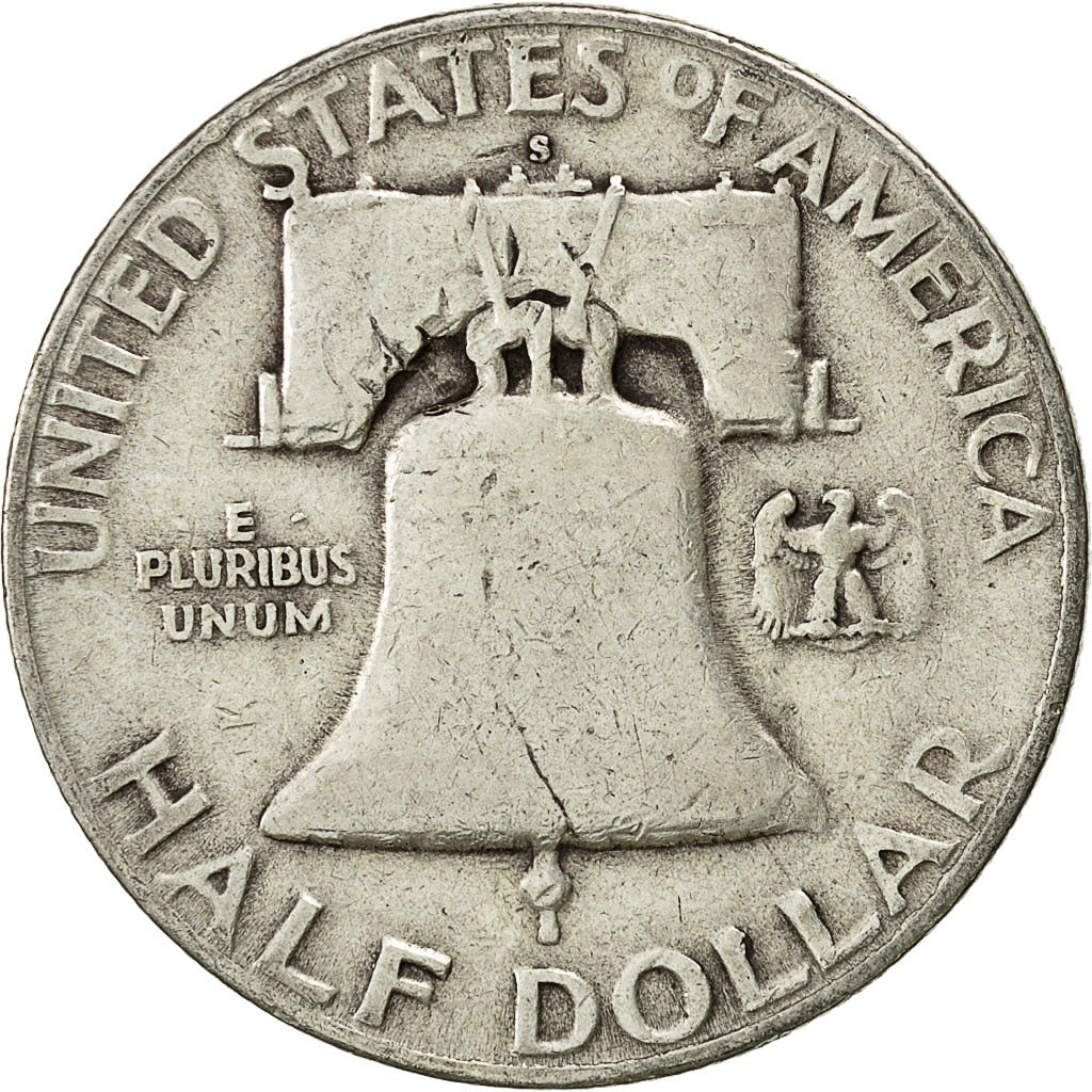 Coin, United States, Franklin Half Dollar, Half Dollar, 1952, U.S. Mint, San