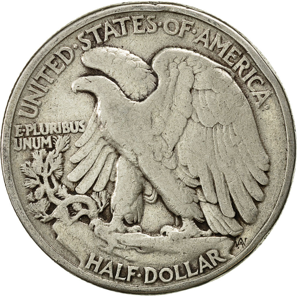 Coin, United States, Walking Liberty Half Dollar, Half Dollar, 1943, U.S. Mint