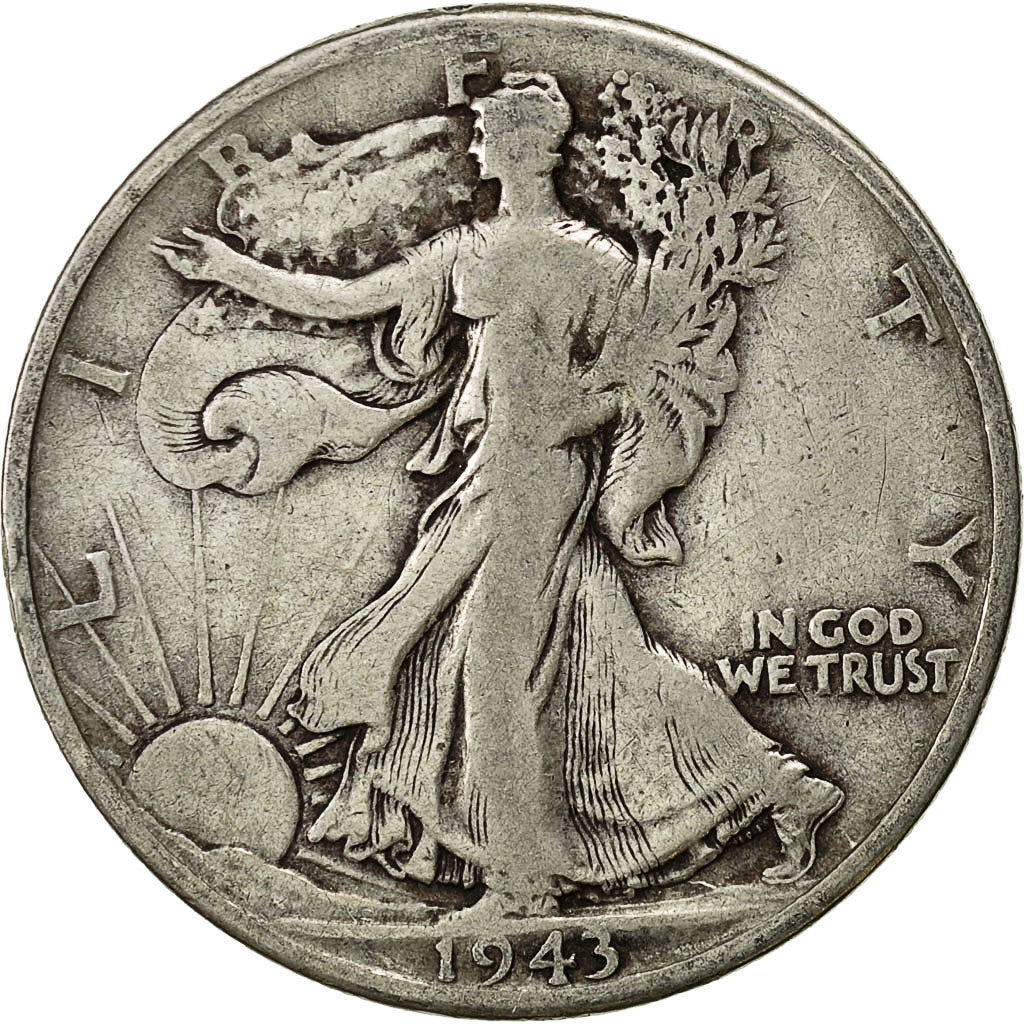 Moneta, Stati Uniti, Walking Liberty Half Dollar, Half Dollar, 1943, U.S. Mint
