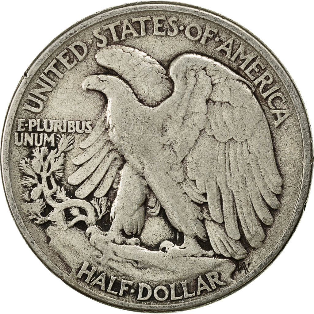 Coin, United States, Walking Liberty Half Dollar, Half Dollar, 1944, U.S. Mint