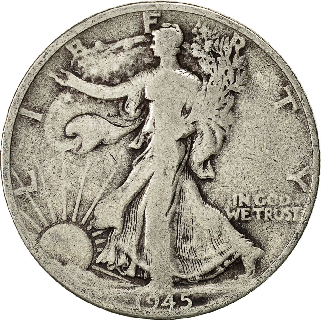 Estados Unidos, Walking Liberty Half Dollar, Half Dollar, 1945, U.S. Mint