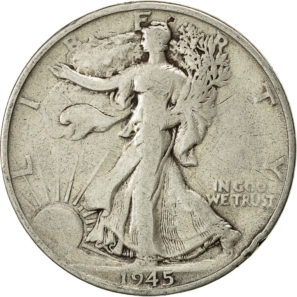 Moneta, Stati Uniti, Walking Liberty Half Dollar, Half Dollar, 1945, U.S. Mint