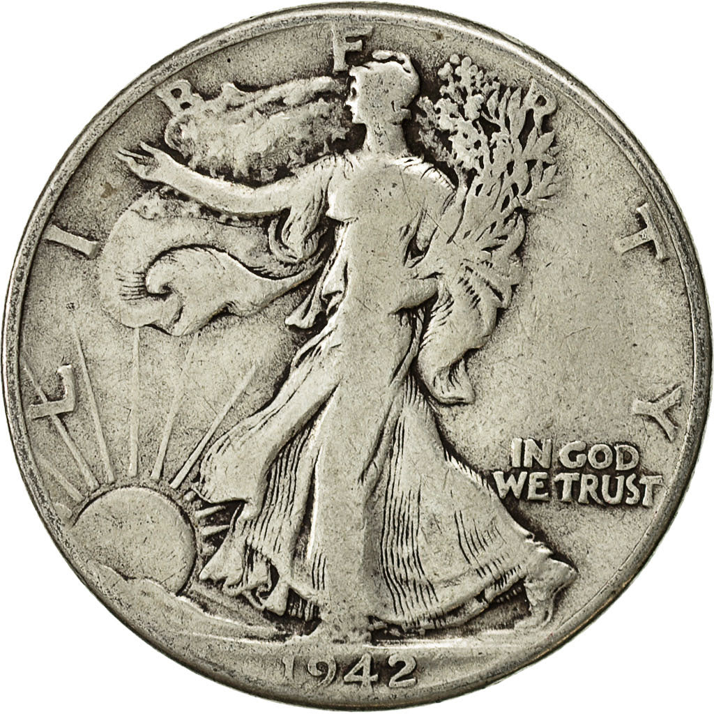Estados Unidos, Walking Liberty Half Dollar, Half Dollar, 1942, U.S. Mint