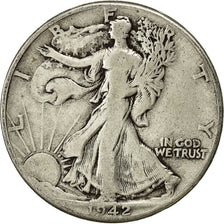 Estados Unidos, Walking Liberty Half Dollar, Half Dollar, 1942, U.S. Mint