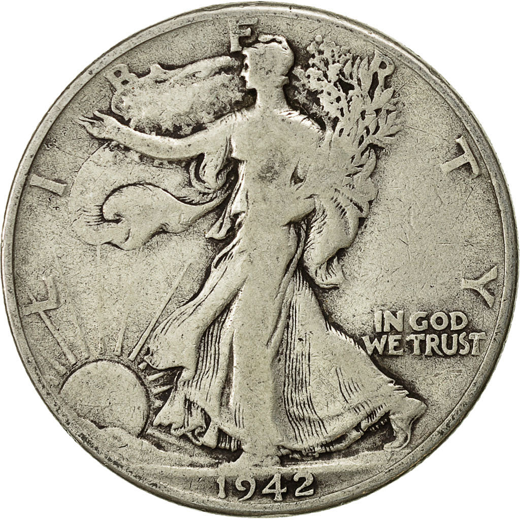 Stati Uniti, Walking Liberty Half Dollar, Half Dollar, 1942, U.S. Mint