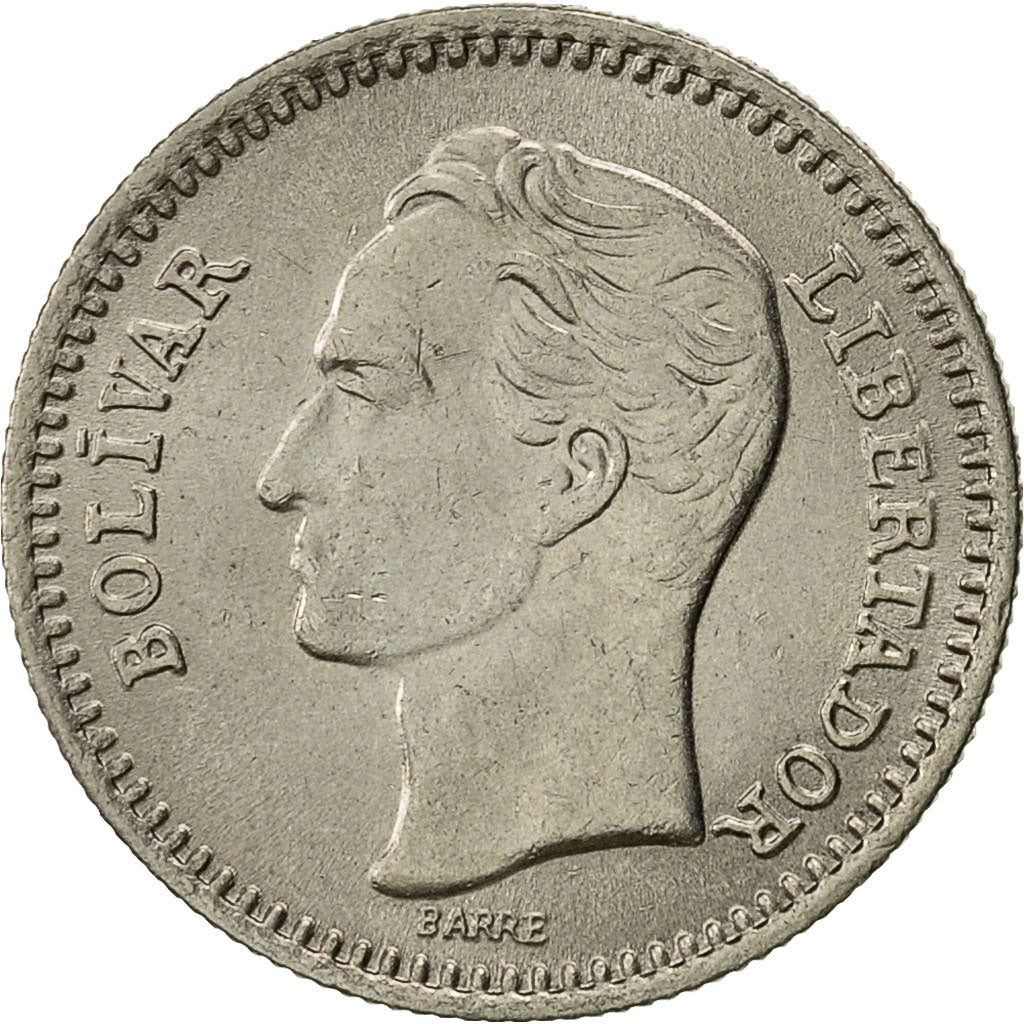Monnaie, Venezuela, 25 Centimos, 1965, British Royal Mint, SUP, Nickel, KM:40