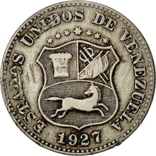 Moneda, Venezuela, 5 Centimos, 1927, MBC, Cobre - níquel, KM:27