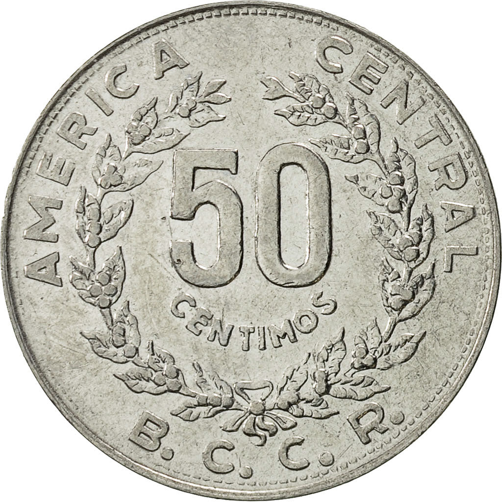 Moneda, Costa Rica, 50 Centimos, 1983, MBC+, Acero inoxidable, KM:209.1