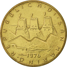 Moneda, San Marino, 20 Lire, 1976, Rome, EBC, Aluminio - bronce, KM:55