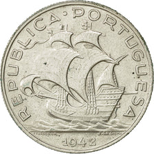 Portugal, 5 Escudos, 1942, VZ, Silber, KM:581
