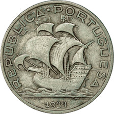 Portugal, 5 Escudos, 1933, MBC, Plata, KM:581