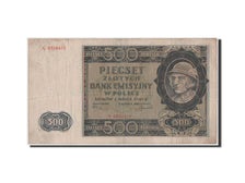 Banknot, Polska, 500 Zlotych, 1940, VF(30-35)