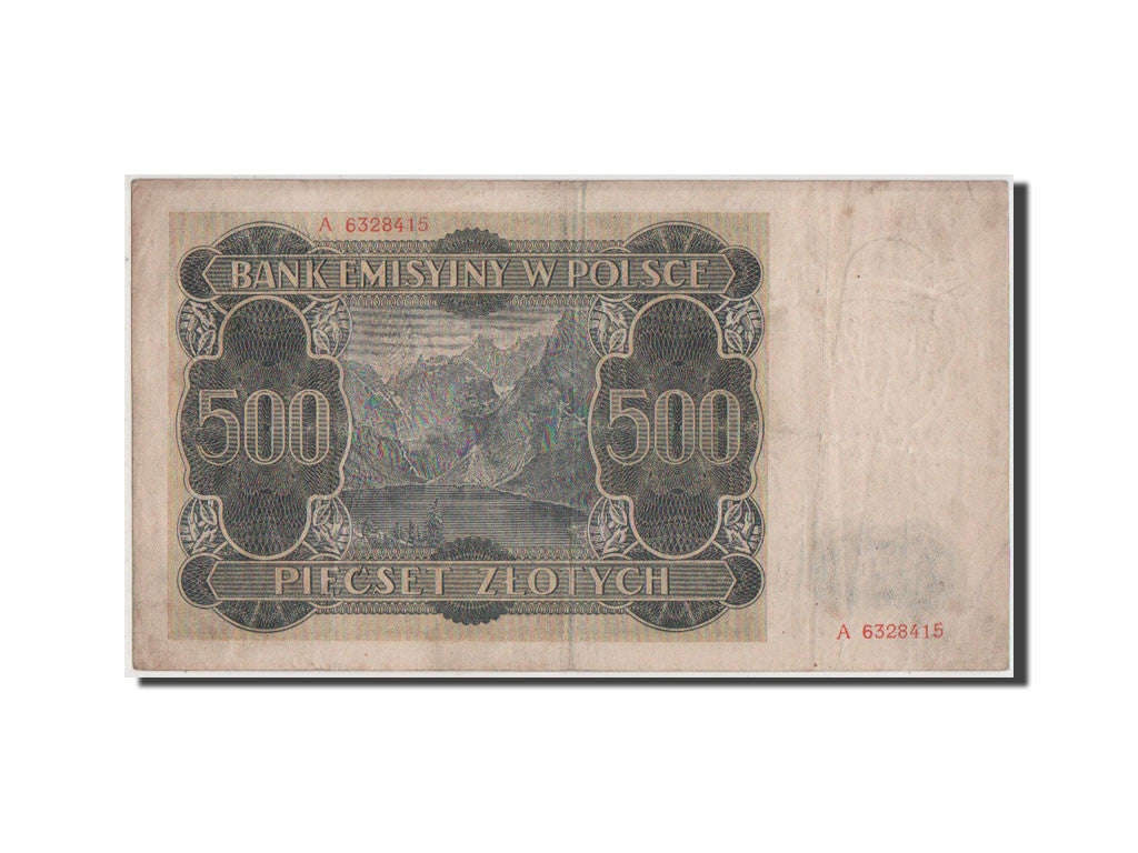 Banknot, Polska, 500 Zlotych, 1940, VF(30-35)