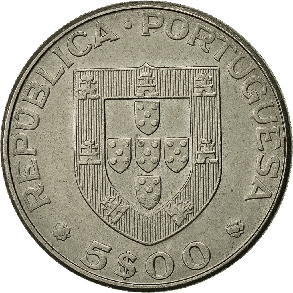 Moneta, Portogallo, 5 Escudos, 1977, Lisbon, SPL-, Rame-nichel, KM:606