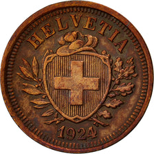 Coin, Switzerland, Rappen, 1924, Bern, EF(40-45), Bronze, KM:3.2
