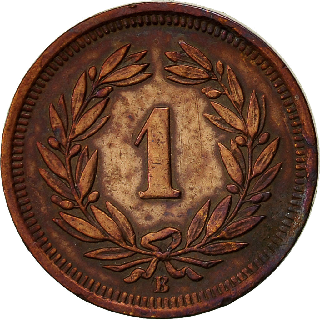Coin, Switzerland, Rappen, 1924, Bern, EF(40-45), Bronze, KM:3.2