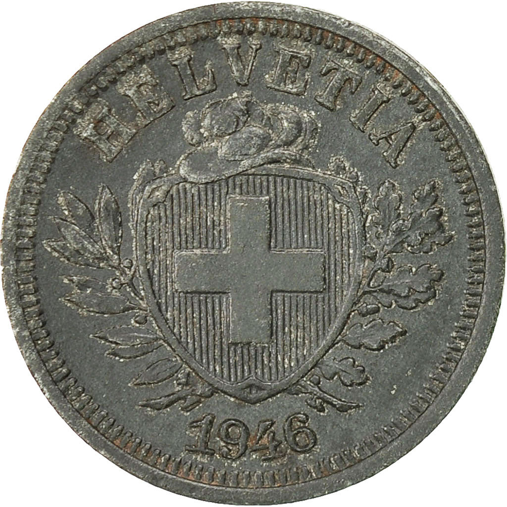 Coin, Switzerland, Rappen, 1946, Bern, EF(40-45), Zinc, KM:3a